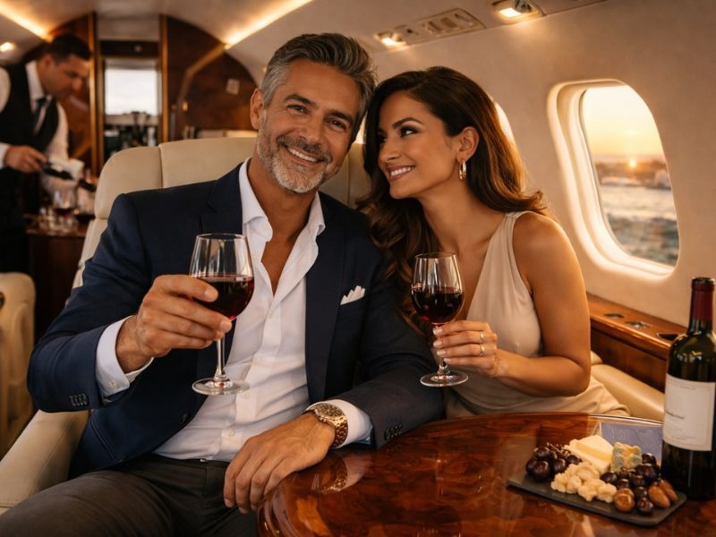 what to gift a man on his 50th birthday private jet rental